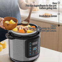 Electric cooker for preparing rice and compatible everyday meals