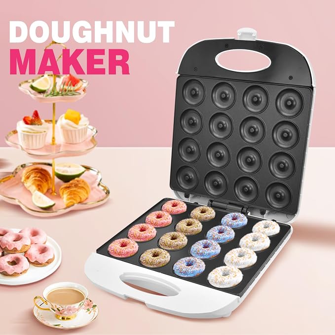 Compact electric donut making machine for kitchen countertop