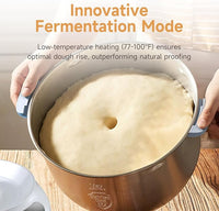 Electric dough maker with mixing and fermentation functions