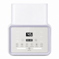 Electric dual bottle warmer with transparent cover