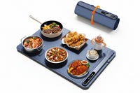 Large electric food warming mat for countertop serving