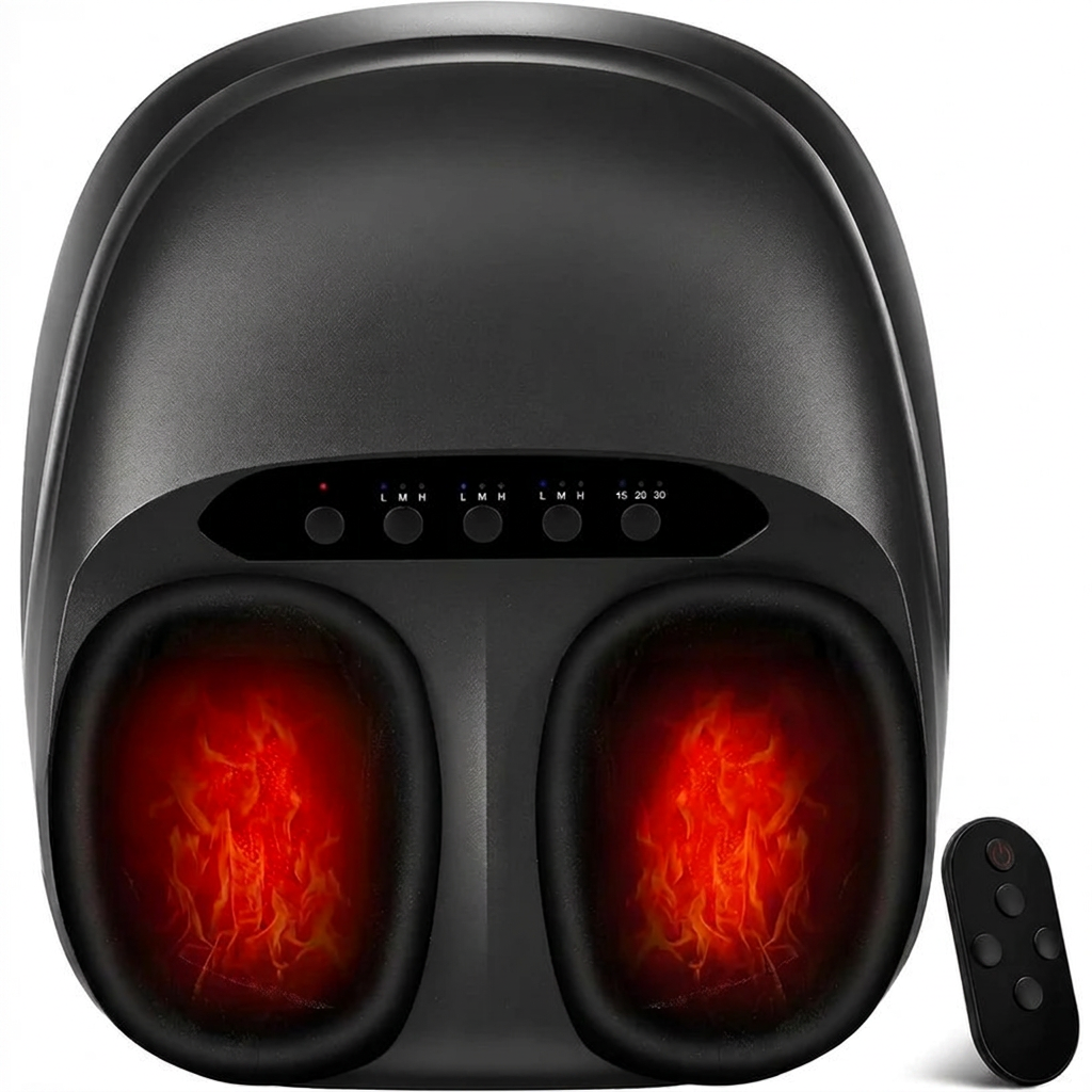 Electric foot relaxation machine with remote control front view