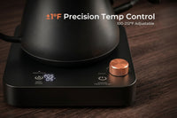 Digital temperature control display on a gooseneck electric kettle