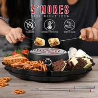 Electric marshmallow maker with adjustable heating control