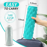 Electric massage roller featuring four adjustable vibration speed settings.