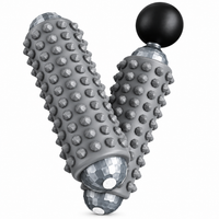 Gray electric massage roller with a compact rechargeable design.