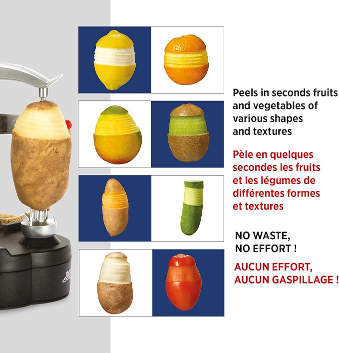 Electric potato and fruit peeler for everyday cooking