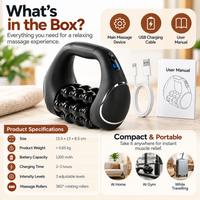 Detailed view of the controls on a powered body massage roller.