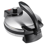 Electric roti and pancake maker with double-sided heating