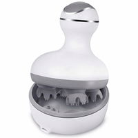Electric scalp massager with 128 kneading nodes and 5-in-1 functionality for stress relief and relaxation