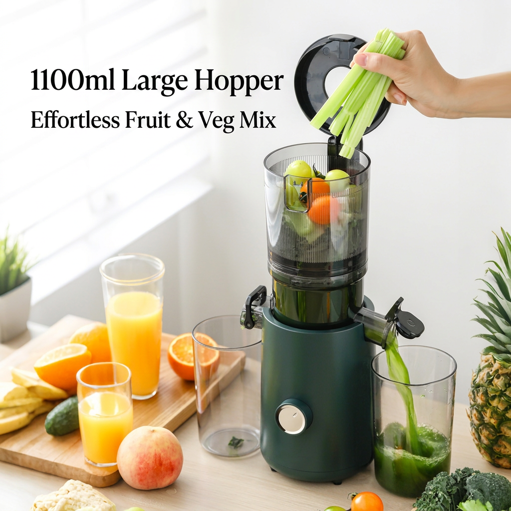 Electric slow juice extractor with separate pulp collection