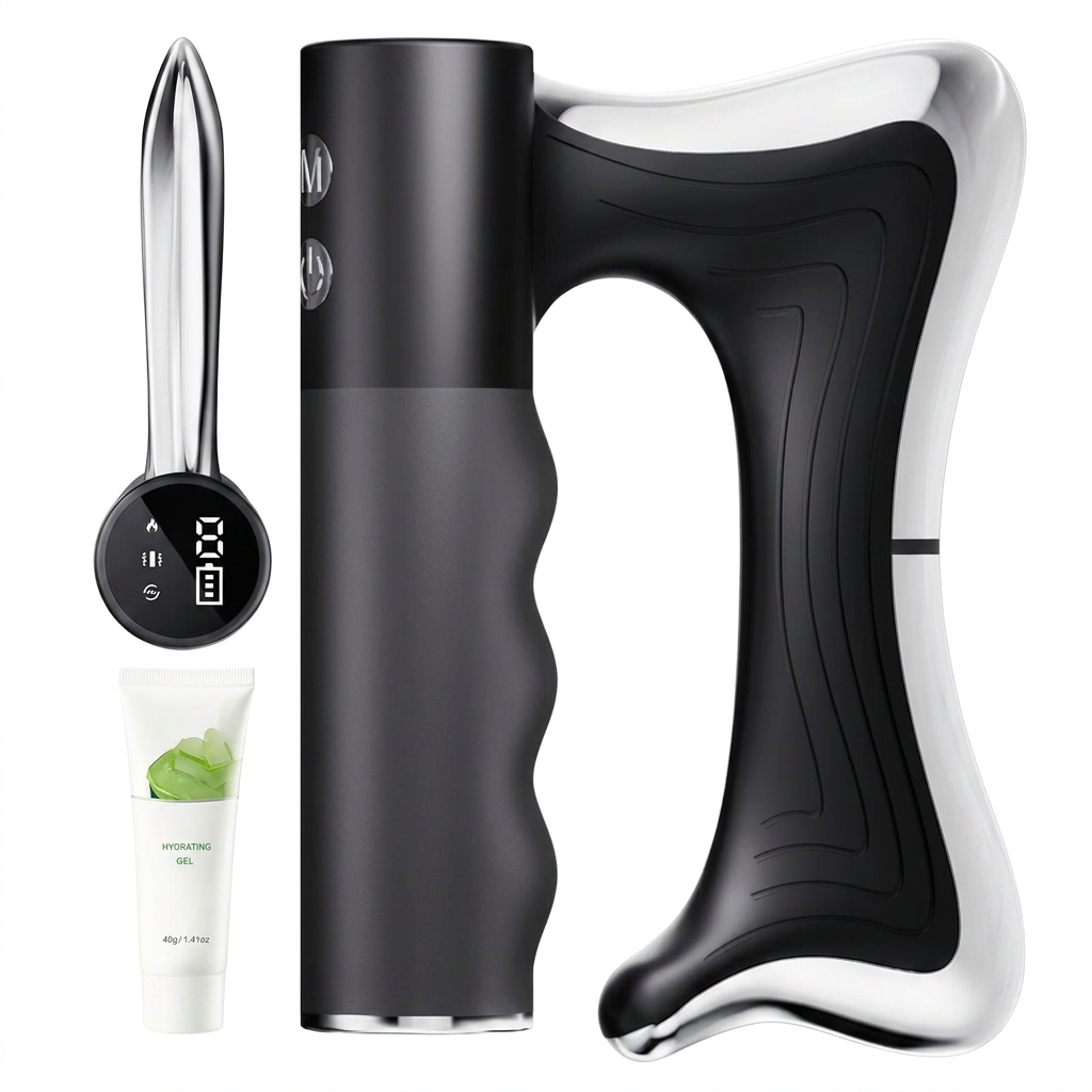 Electric warm mode body care tool with handheld design front view