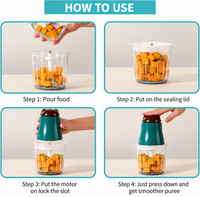 Electric baby puree maker for preparing smooth homemade infant food