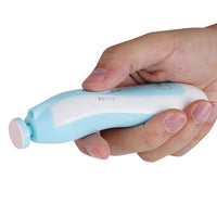 Electric baby toenail file with handheld design for routine infant grooming