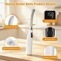 70 degree heated butter knife