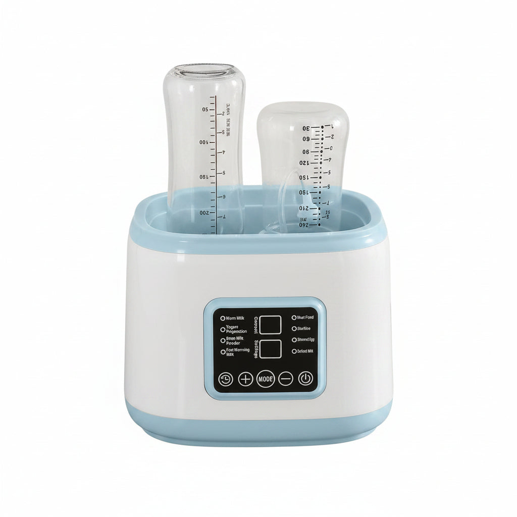 Electric double baby bottle warmer with digital control panel