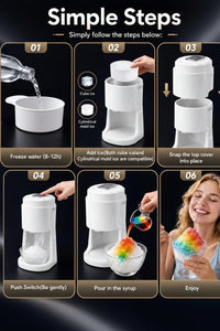 portable shaved ice maker with two ice molds