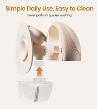 Electric nursing pump set supplied with flange inserts, straps and milk storage accessories