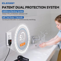 Electrical safety socket with LED indicator for status
