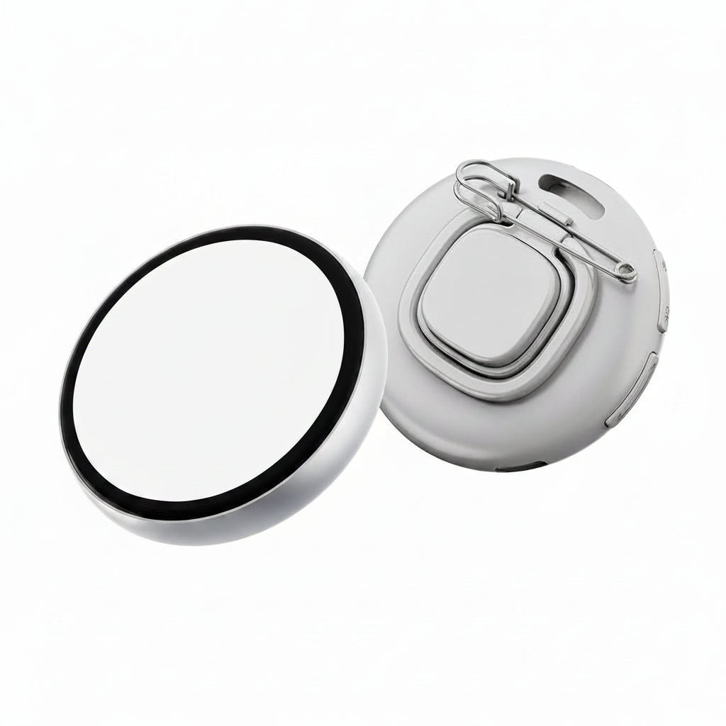 Electronic badge presenting compatible custom content on the digital screen