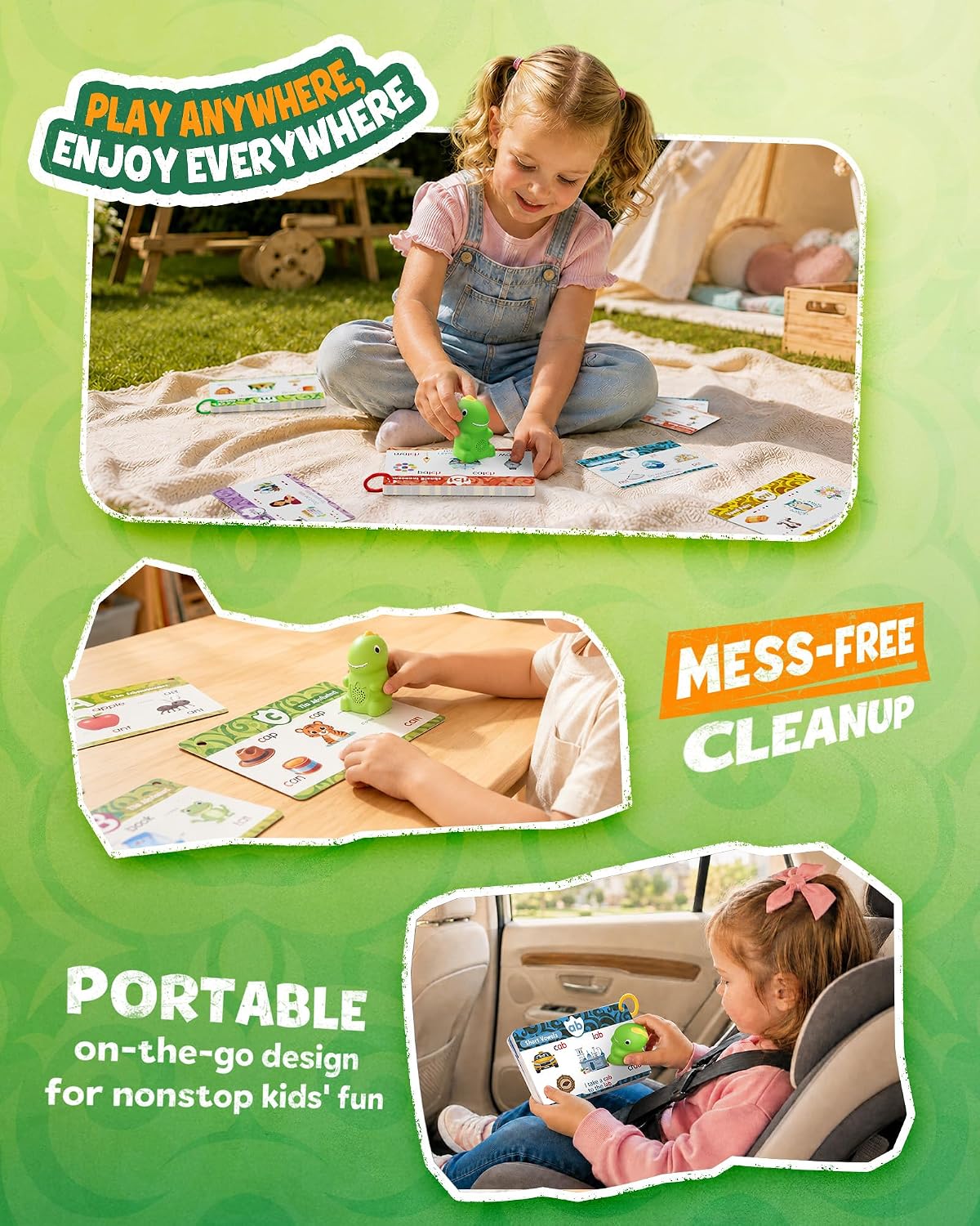 Electronic talking pen for toddlers featuring a playful dinosaur-themed design.
