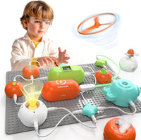 Electronics STEM science kit for kids with circuit building components