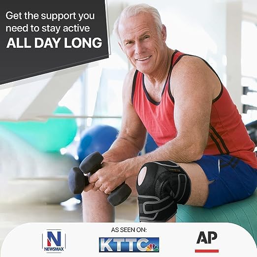 ELITE knee brace worn during exercise for ACL, meniscus, and knee pain support