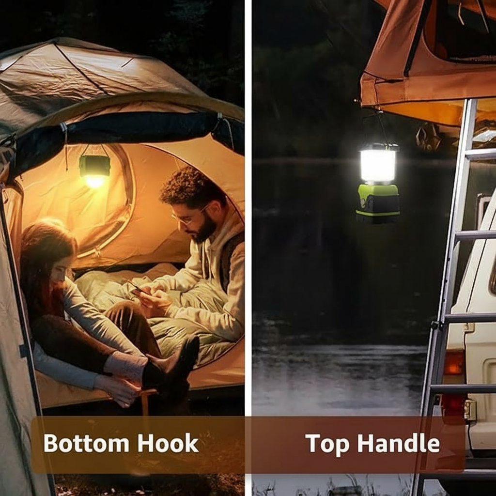 Emergency LED lantern for power outage and indoor use