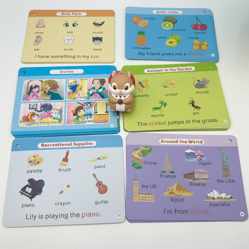 English reading machine for kids with educational learning cards