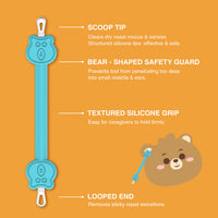 Ergonomic handle for easy use of baby nose and ear cleaning tool