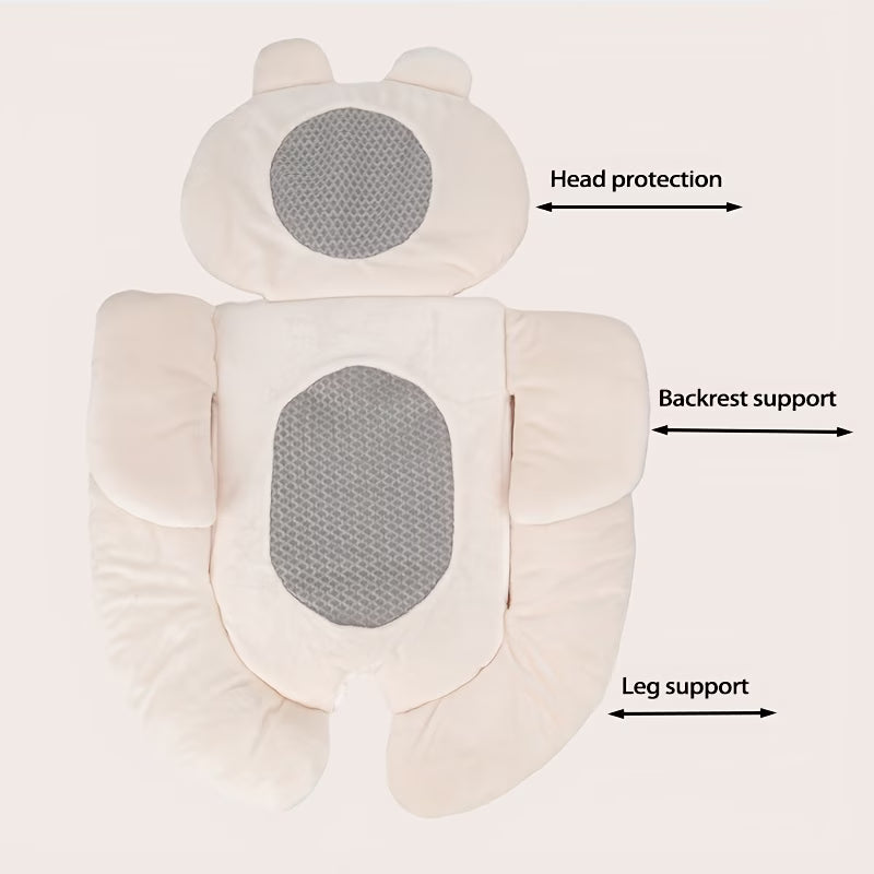 Ergonomic baby seat pad for strollers and child seats