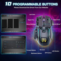 Ergonomic design of wired gaming mouse for comfortable grip