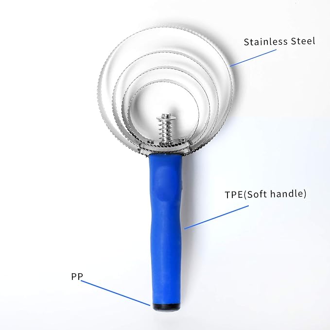 Ergonomic Soft Touch Grip Curry Comb for Horses – Blue, Comfortable and Durable