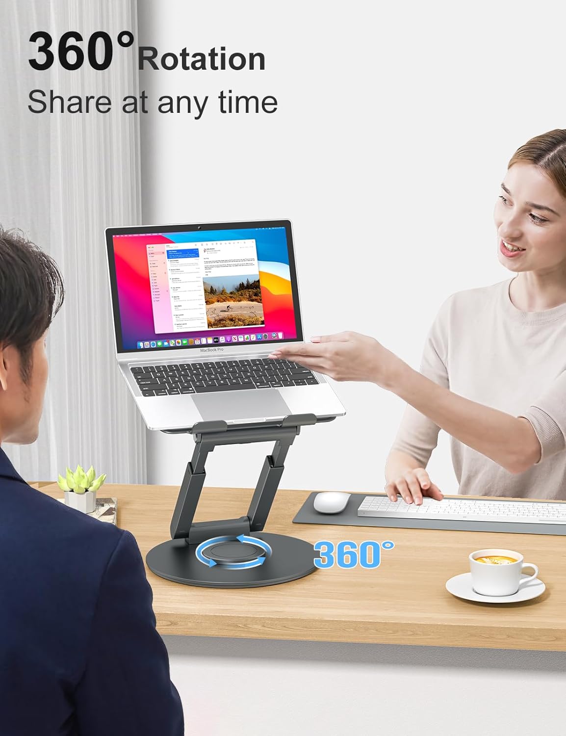 ergonomic laptop stand for good posture reducing neck and back pain
