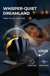 Essential oil aroma diffuser with shell-inspired design