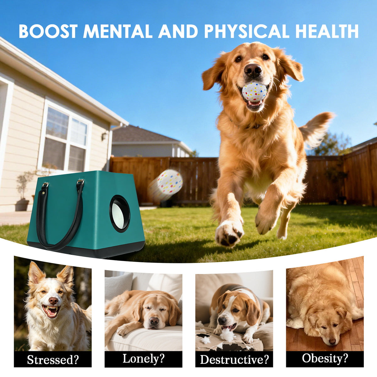 Automatic dog ball launcher with ETPU pet ball