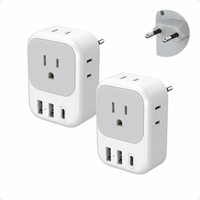 Europe Plug Adapter 2 Pack USB C Travel Adapter