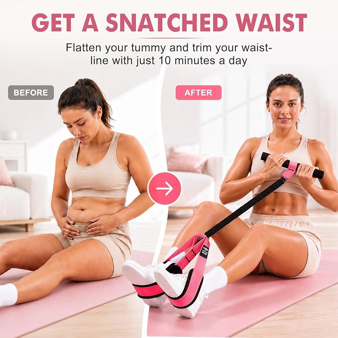 Exercise resistance band with comfortable handles for controlled upper-body workouts.