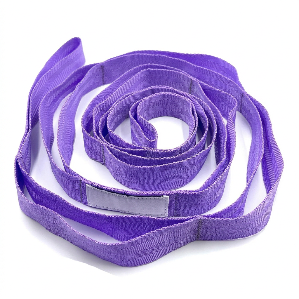 Exercise stretch strap with loop design for yoga and pilates