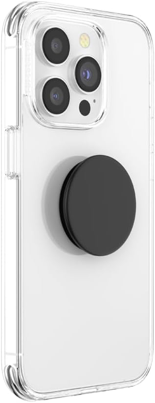Adhesive phone grip holder black for smartphone back