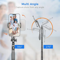 extendable selfie stick tripod adjustable height for wide shots