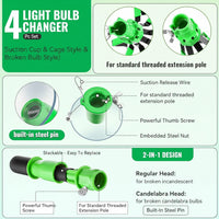 Extension Pole Compatible Bulb Changing Accessory