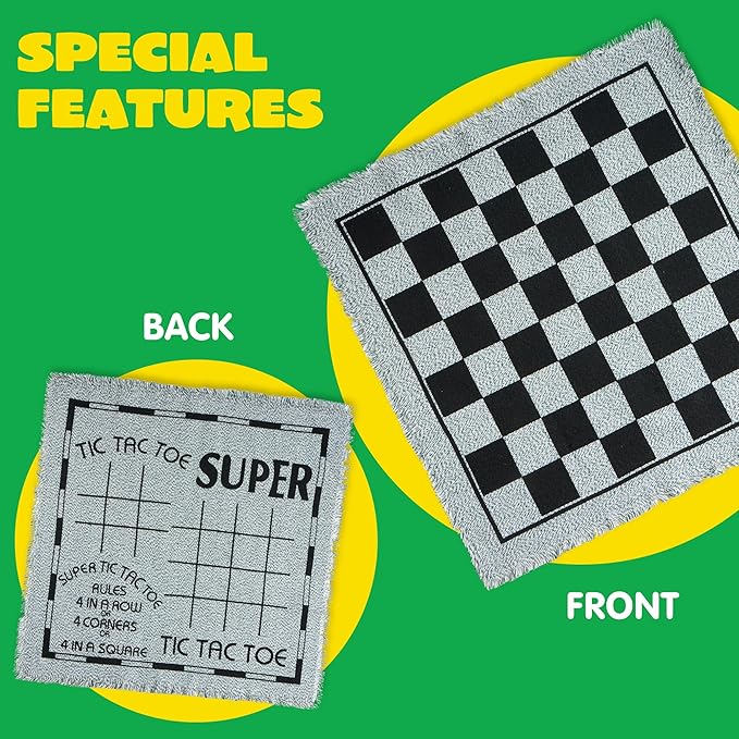 family board game checkers and tic tac toe with 24 chips