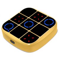 Family board games with electronic tic-tac-toe