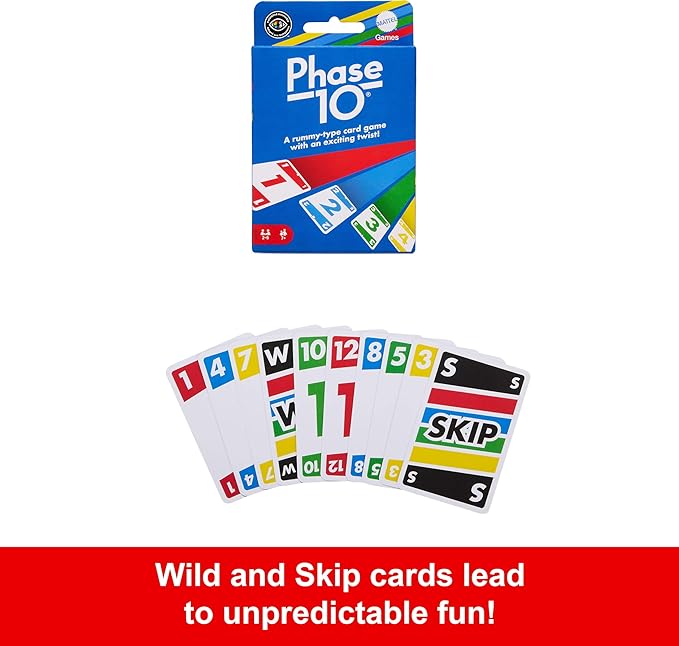 Family card game strategy phase game for kids and adults