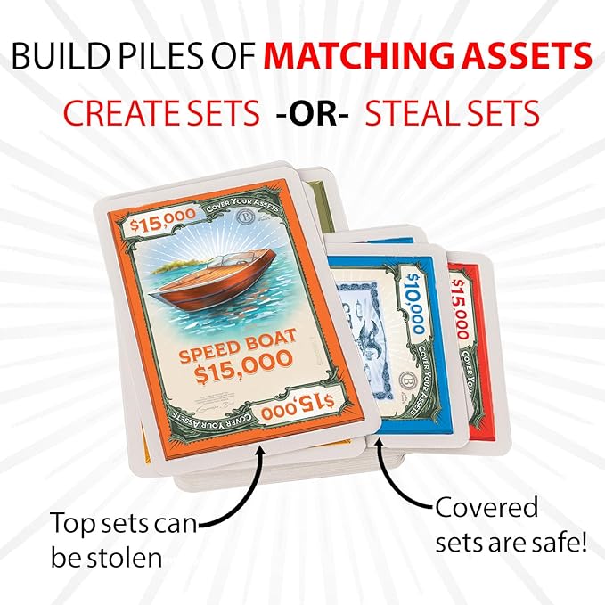 Family game night card game asset building