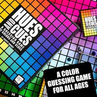 Family game night HUES and CUES color guessing game