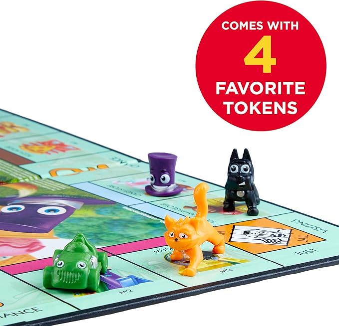 Family game night with Monopoly Junior board game