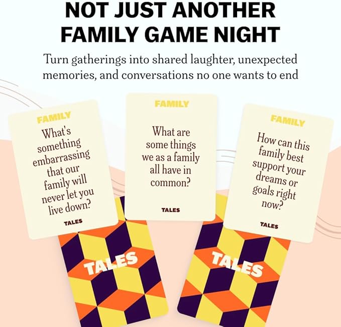 Family game night prompt cards for meaningful connection