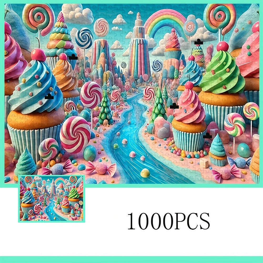 Family puzzle activity game with 1000 pieces